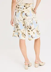 Bermuda met viscose en bandplooien, bonprix