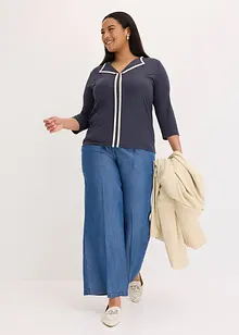 Shirt met contrasterende boorden, bonprix