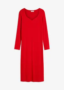 Geribde midi jurk, bonprix