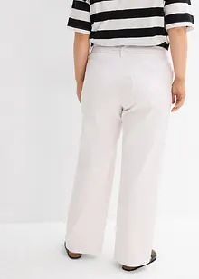 Wide leg jeans mid waist, riem, bonprix