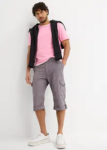 Lange cargo bermuda met linnen, regular fit, bonprix