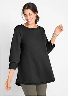 Lange sweater in A-lijn, 3/4 mouw, bonprix
