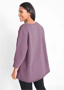 Lange sweater in A-lijn, 3/4 mouw, bonprix