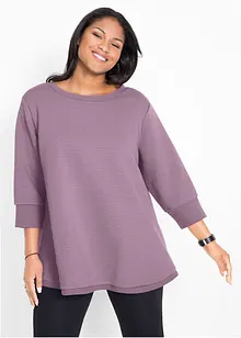 Lange sweater in A-lijn, 3/4 mouw, bonprix