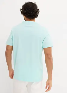 Henley shirt met korte mouwen van biologisch katoen, bonprix