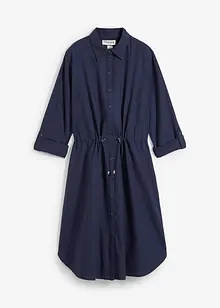 Overhemdjurk in een linnen-katoenmix, bonprix