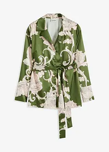 Gedessineerde blouse met satijn, bonprix