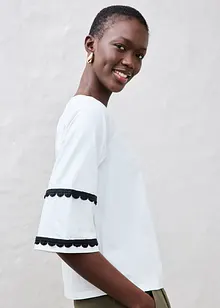T-shirt met zijde, bonprix