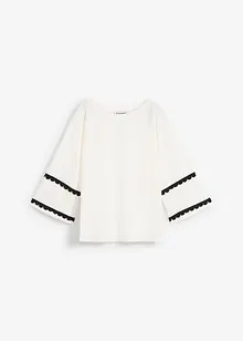 T-shirt met zijde, bonprix