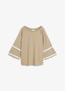 T-shirt met zijde, bonprix
