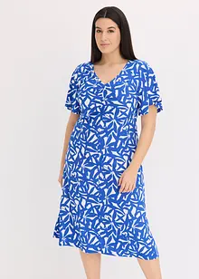Jersey jurk met plooitjes, bonprix