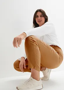 Cropped high waist broek van linnen-viscosemix, bonprix