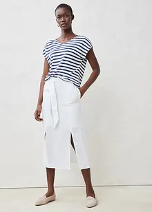 Linnen shirt met vleermuismouwen en V-hals, bonprix