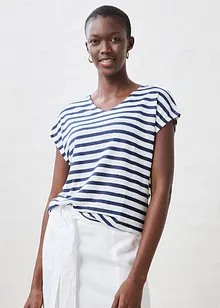 Linnen shirt met vleermuismouwen en V-hals, bonprix