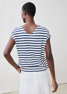 Linnen shirt met vleermuismouwen en V-hals, bonprix