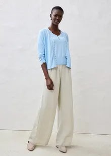 Linnen bandplooibroek, bonprix