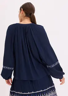 Oversized blouse met borduursel, bonprix