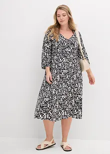 Midi jurk van vloeiende viscose, bonprix