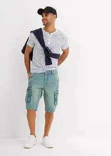 Henley shirt van puur katoen, korte mouw, bonprix