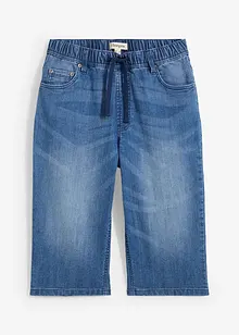 Jongens lang instap jeans bermuda, slim fit, bonprix