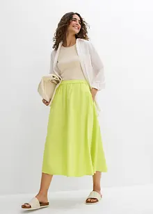 Midirok van een soepel vallende linnenmix, bonprix