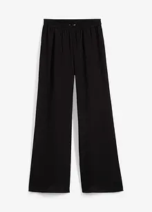 Broek van gestructureerde viscosemix, bonprix