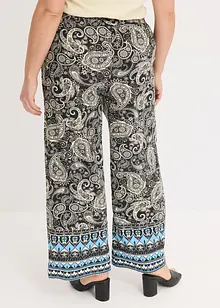 Losjes vallende palazzo broek met paisley, bonprix