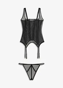 Bustier met jarretels en slip (2-dlg. set), VENUS