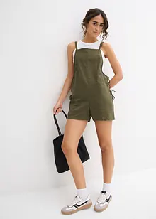 Korte jumpsuit van een luchtige linnenmix, bonprix