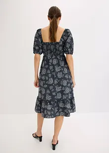 Midi jurk met pofmouwen, bonprix