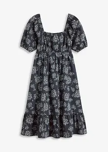 Midi jurk met pofmouwen, bonprix