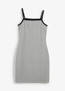 Jurk met bandjes en contrasterende zoom, bonprix