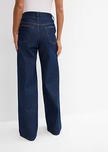 Wide leg jeans, mid waist, low stretch, bonprix