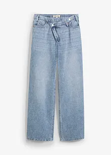 Wide leg jeans, mid waist, low stretch, bonprix