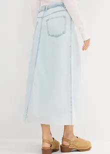 Midi spijkerrok mid waist, superzacht, bonprix