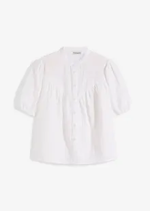 Mousseline blouse met korte mouwen, bonprix
