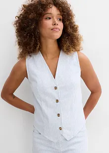 Jeans gilet gestreept, bonprix