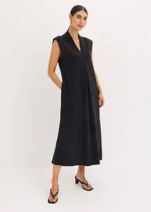 Jersey jurk van viscose piqué met schoudervullingen, bonprix