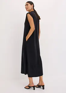 Jersey jurk van viscose piqué met schoudervullingen, bonprix