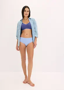 Brazilian slip (set van 4) met biologisch katoen en kant, bonprix