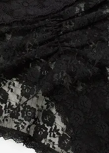 Kanten slip met plooitjes (set van 4), bonprix