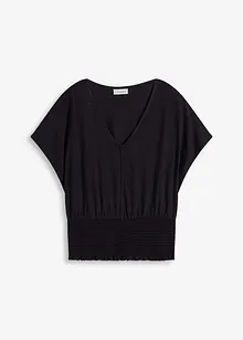 Shirt met gesmokte zoom, bonprix