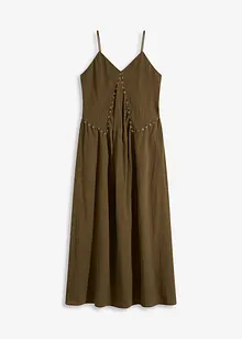 Maxi jurk met versiering in de vorm van oogjes, bonprix
