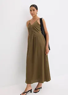 Maxi jurk met versiering in de vorm van oogjes, bonprix