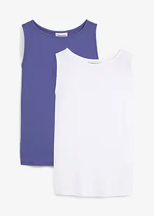Top van zachte viscose (set van 2), bonprix