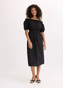 Off shoulder jurk van biologisch katoen, bonprix