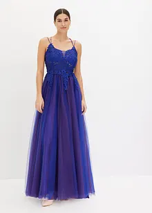 Maxi jurk van zachte tule en kant, bonprix