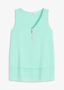 Top met rits in een viscosemix, bonprix