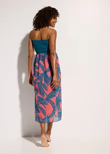 Strapless strandjurk van chiffon, bonprix