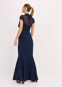 Maxi jurk met kant en mesh, bonprix